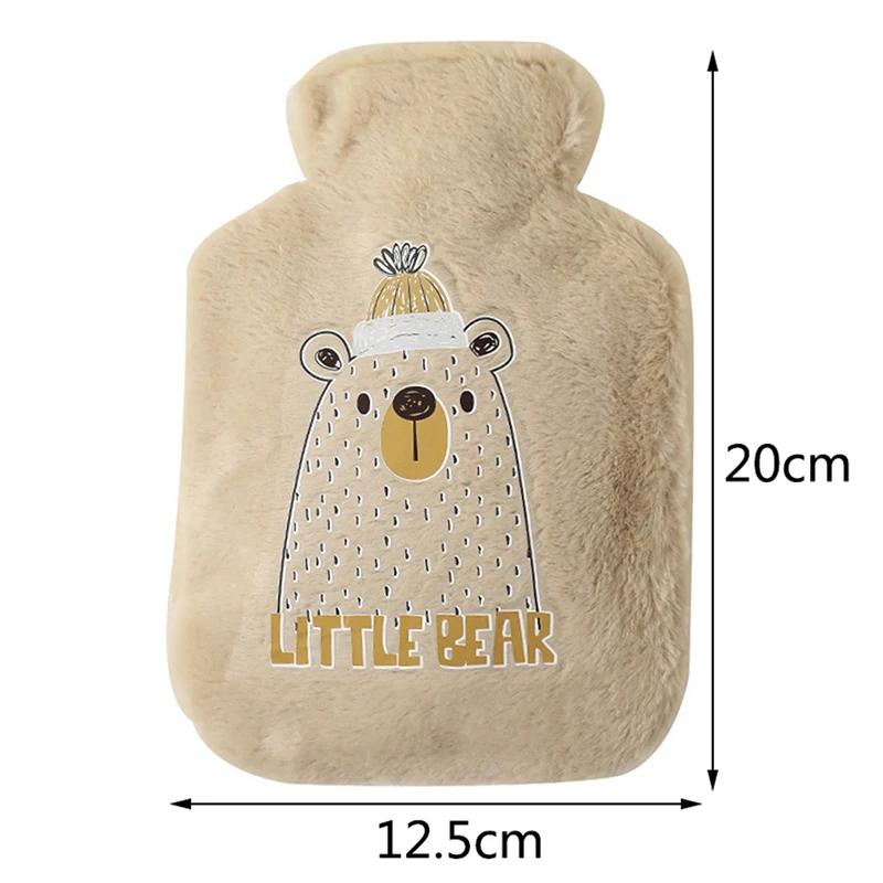 Cartone Animato Peluche Coniglio Orso Borsa Acqua Calda Riempimento Acqua Velluto Piccolo Portatile Studente Scaldamani Carino Borsa Acqua Calda