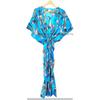 Women Cotton Summer Turquoise Sleepwear Egyptian Cat Print Maxi Caftan Dress CKFTN-SCRN-FULL-BUYIT-111