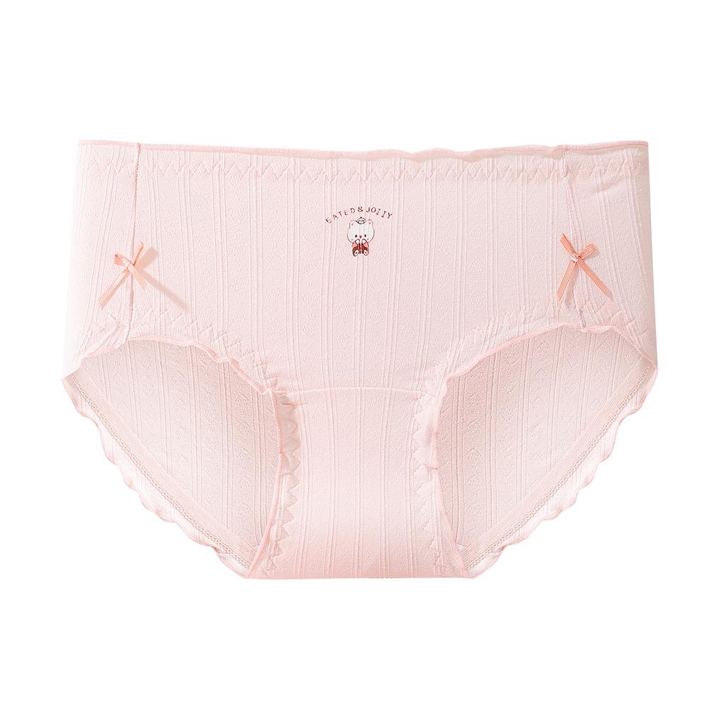 Ladies Spring and Summer New Sweet 10A Bacteriostatic Cotton Extended Crotch Breathable Briefs
