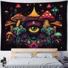 Cartoon Mushroom Tapestry Psychedelic Background Poster Hippie Hanging Cloth Children'S Room Decoration Kawaii Wall Decoration