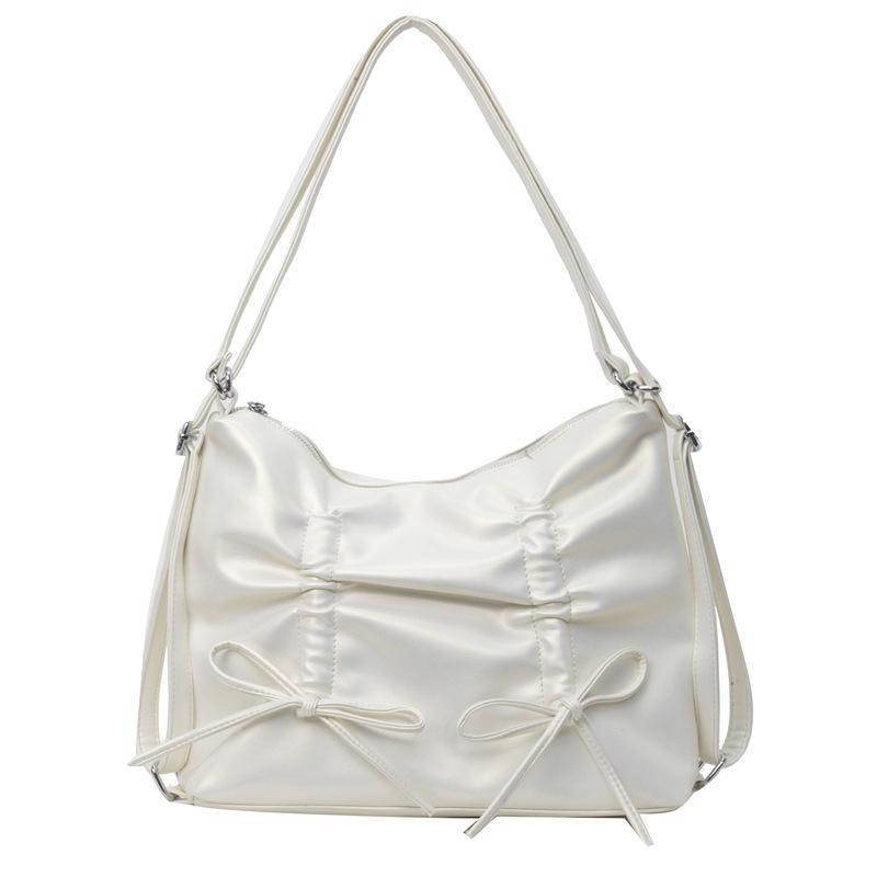 

Stylish large-capacity simple bow bag women s spring new trend shoulder messenger bag