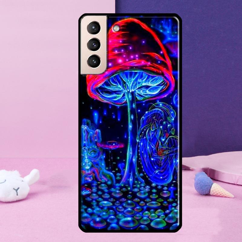 Trippy Mushroom Psychedelic Art Phone Case For Samsung Galaxy S25 S24 Ultra S9 S10 S20 S21 S22 Plus S23 FE S24 FE Cover