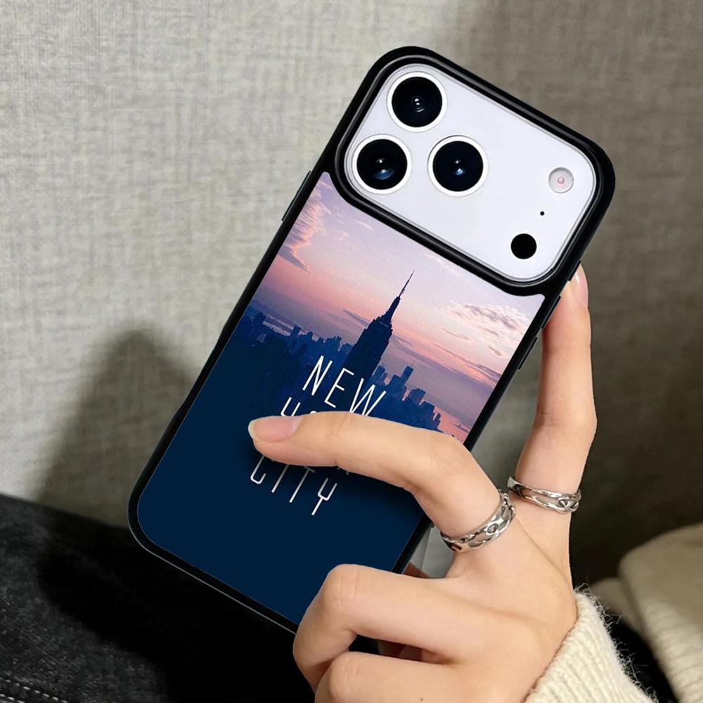 Hülle Case für iPhone 17 Air 16 Pro Max 15 Plus 11 13 Mini 14 12 Rückseite Handyhülle NEW YORK AMERIKANISCHE STADT