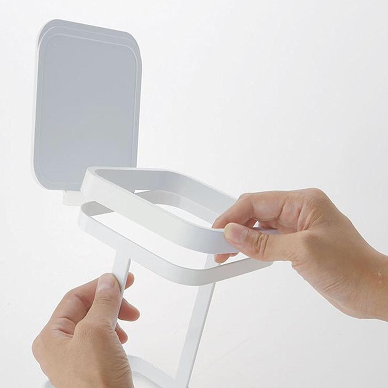 Portable Trash Bag Holder Foldable Garbage Bag Support Waste Bin For Home Kitchen Countertop Flip Trash Trash Can