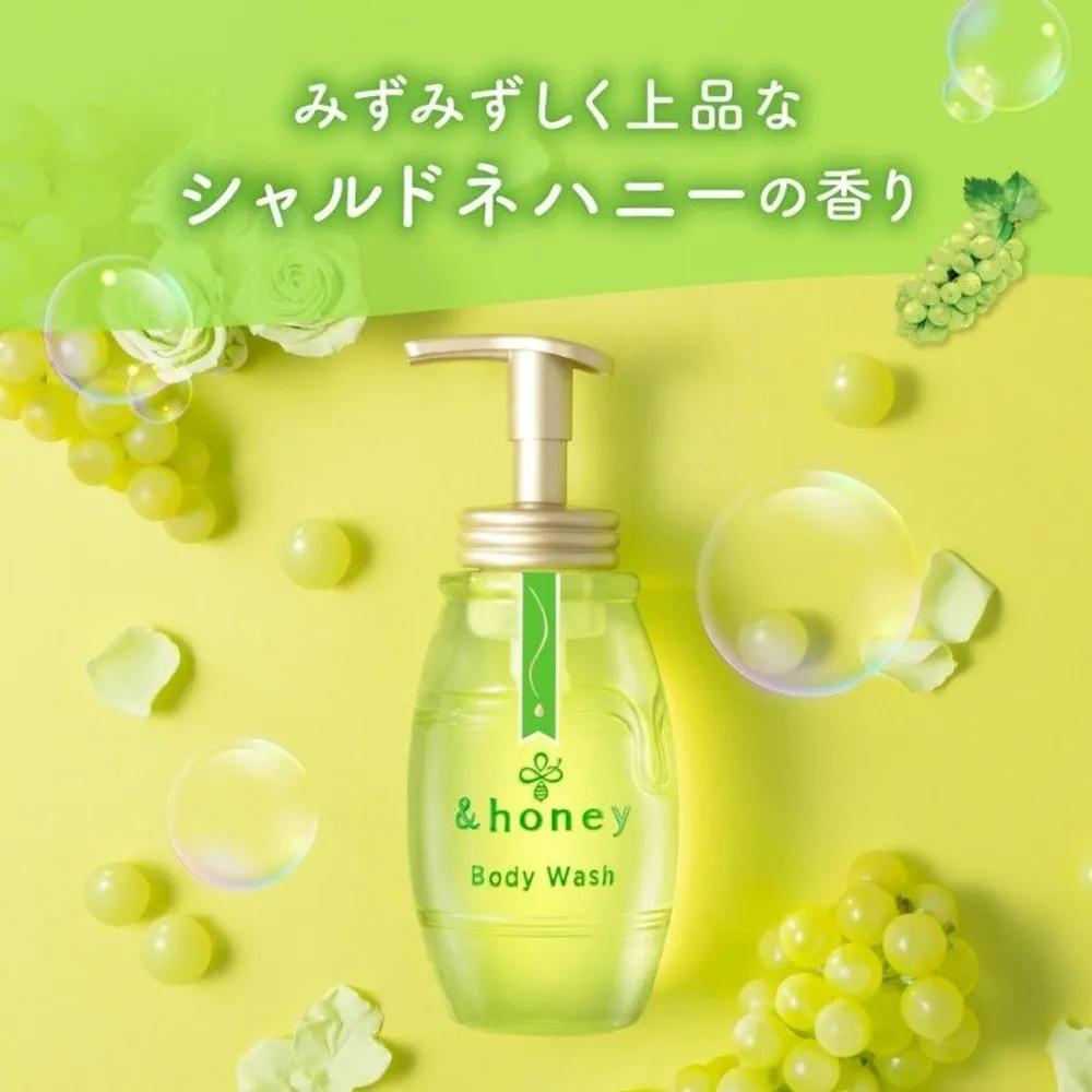 &honey Pure Moist Foaming Body Wash Chardonnay 500mL Main Unit + 440mL Refill Set