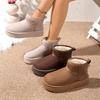 Fashion Thick Plush Platform Snow Boots Women Winter Keep Warm Cotton Shoes Suede Cpomfortable  Ankle Botas Padded Shoes for Women