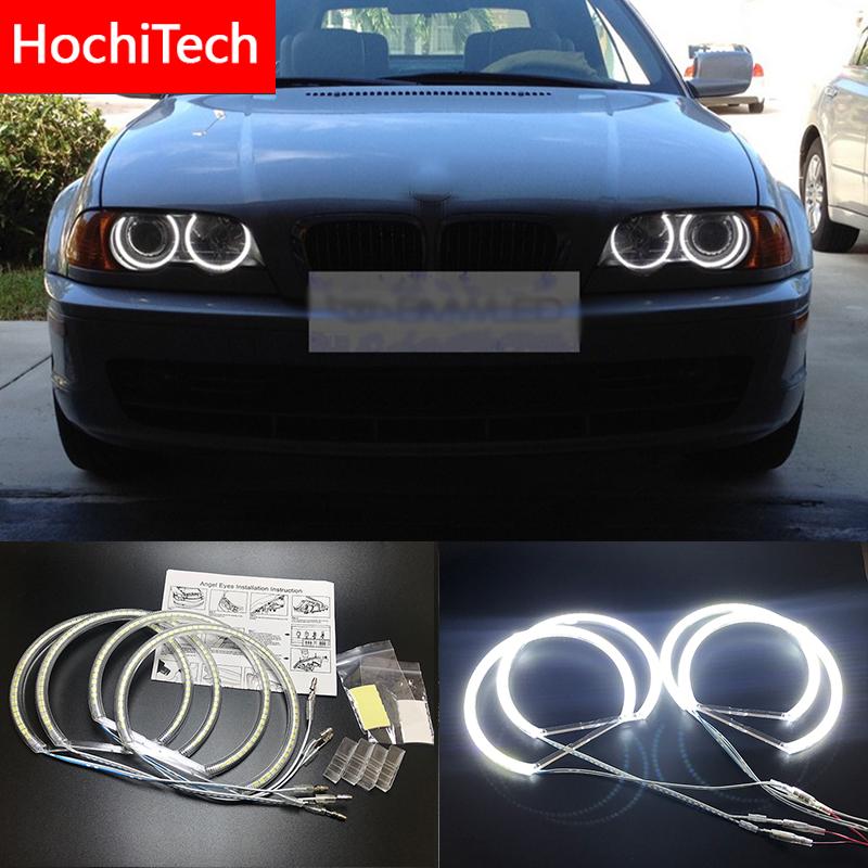 

HochiTech for BMW E36 E38 E39 E46 projector Ultra bright SMD white LED angel eyes 2600LM 12V ring kit daytime light 131mmx4 білий