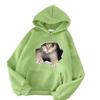 2025 autumn and winter printed hooded sweater American printed casual versatile velvet thickened trendy jacket