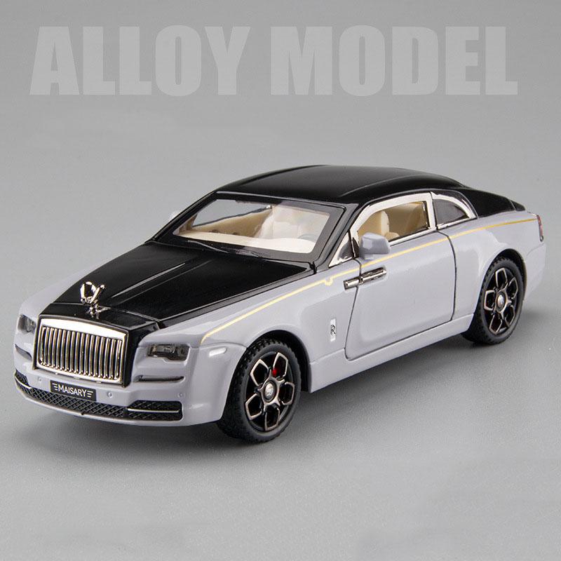 AAZH1 1:32 Rolls Royce Phantom Wraith Spielzeugautos Druckguss-Legierungsmodell mit Sound Licht Rückzieher Türen zu öffnen Autos Geschenk für den Geburtstag eines Freundes