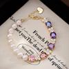 Elegant Geometric Freshwater Pearl Zircon Crystal Bracelet Women Lightweight Luxury Handcrafted Jewelry