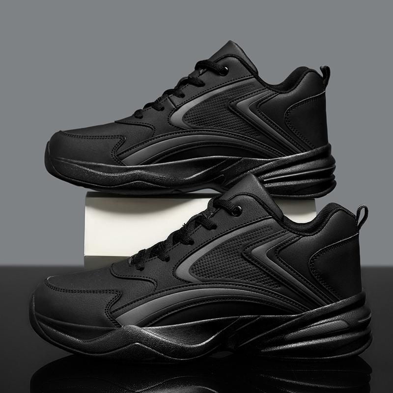 Summer Men's Leather Face Running Shoes Non-slip Oxford Sole Casual Travel Shoes Waterproof Motorcycle Boots