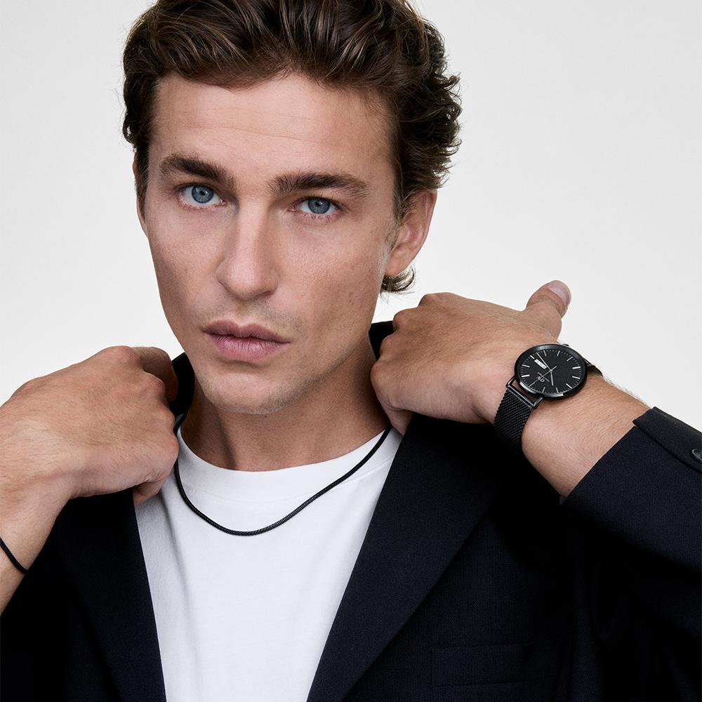 Daniel Wellington Tide Mesh Necklace 2.8 Men'S Plain Mesh Simple Chain Necklace