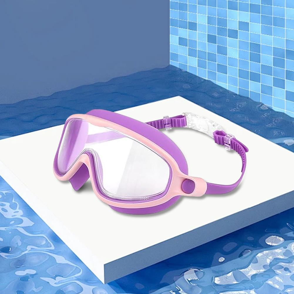 Kids Swimming Glasses Anti-Fog Pool Goggles No Leaking with Ear Plugs Nose Clip for Children From 4 To 15 Years Old