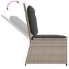 Garden Bench Light Grey Poly Rattan