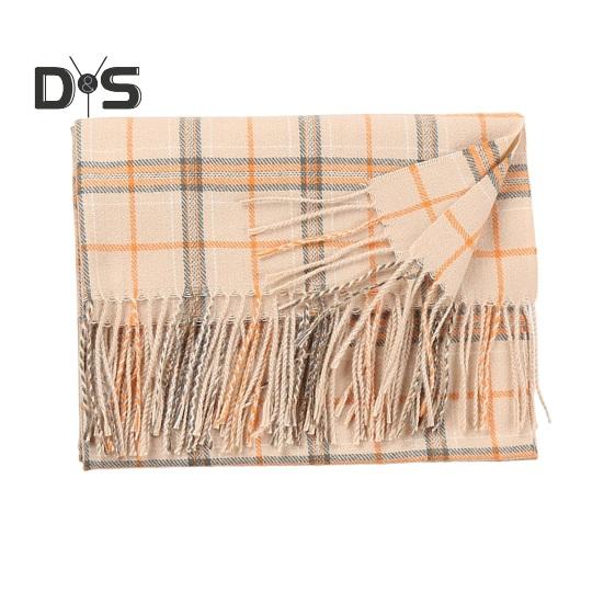 

Женский шарф с узором в клетку, кисточкой, утолщенный шарф, длинный теплый плюшевый шарф для шеи, аксессуары для одежды хаки