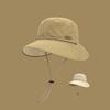 New Summer Uv Protection Hat For Women Wide Brim Double-Side Wear Fishermen Cap Female Solid Color Hiking Climbing Sunshade Hat