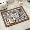 Water Absorbent Kitchen Countertop Mat - Draining & Drying for Cups and Dishes, Heat Insulation Pad, Coffee Machine Mat.