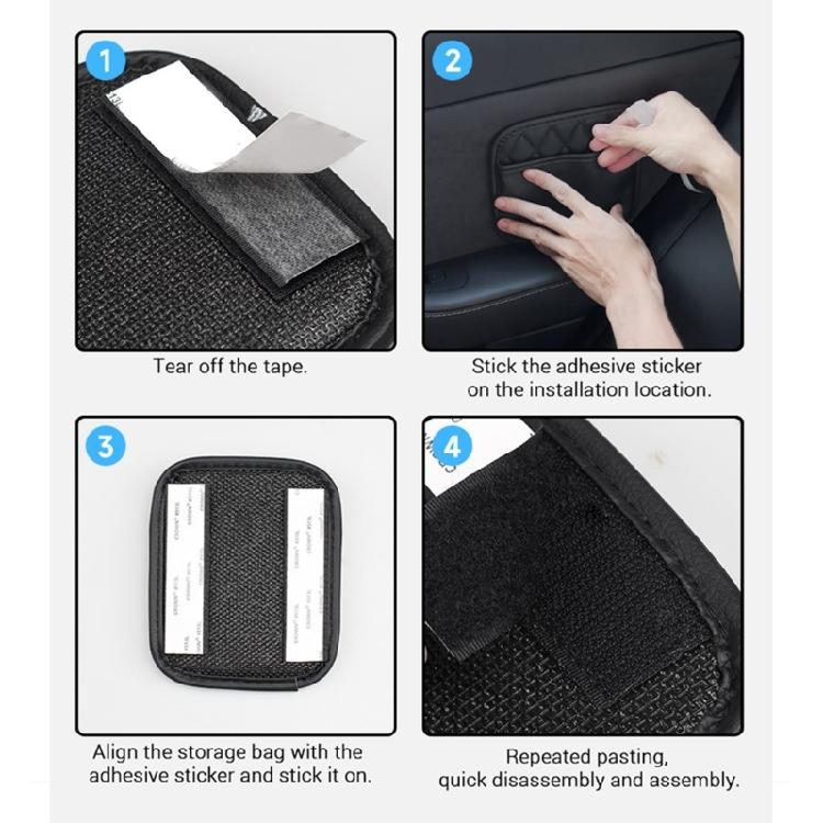 Multifunctional Leather Storage Organizers Bag Suitable for Cars Daily Commute Ensuring Orderly Arrangement of