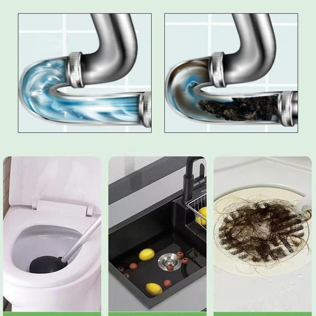 Pipeline Dredging Agent Drain Clog Cleaner Dredging Powder 80g Toilet Kitchen Grease Hair Removal Solution For RV Bathroom