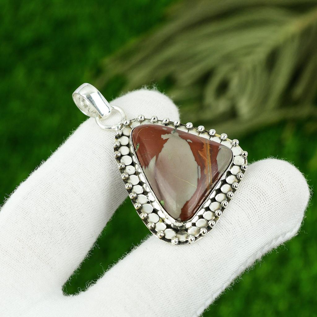 Gift For Women Pendant 925 Sterling Silver Natural Noreena Jasper Gemstone