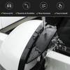 Car Rearview Rain Eyebrow Shield,Car Mirror Rain Protector Film,Visor Guard for Most Truck and SUV (Solid Black, 2PC)