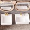 White Dollhouse Bathroom Sinks Golden Tap Miniature Dollhouse Sink  Dollhouse Accessories