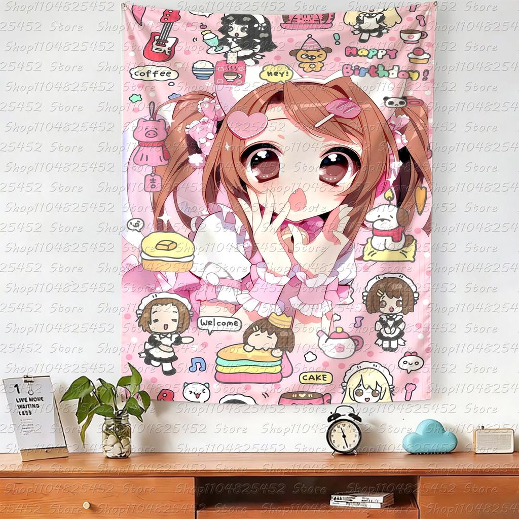 Anime Girl Houshou Marine Chart Tapestry For Living Room Home Dorm Decor Art Home Decor