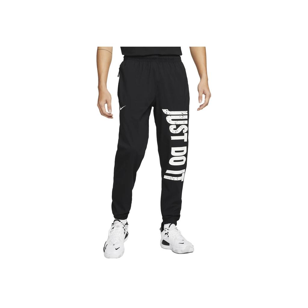 Nike Pantaloni sport cu buzunar cu șnur cu talie înaltă, cu logo-ul literei Pantaloni pentru bărbați negru DX3566-010