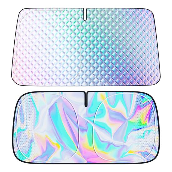 Car Sunshades Front Windshield Sunshade Blocks UV Rays Reduces Heat Accumulation Cooling Car Windshield Cover Fuel Saving Car Accessory