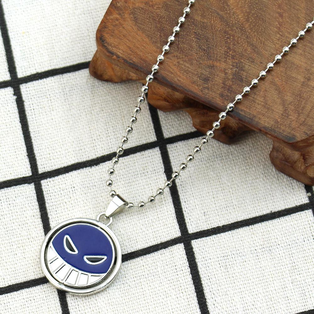 Ace Necklace for Women Men Anime Metal Necklaces Jewelry Rotating Pendant Chains Choker Collares Charm Gift
