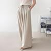 Shop   Women Waistband Wide Pleated Linen Pants Beige Nys Wpt260008