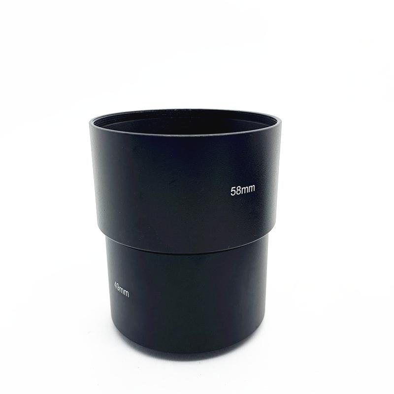 Parasol de metal largo 40.5mm 46mm 49mm 52mm 55mm 58mm 62mm 67mm 72mm 77mm para objetivo de cámara Canon Nikon Sony para Olympus Fujifilm