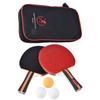 2pcs Professional Training Table Bat Tennis Portable Ping Pong Racket Set with Bag & 3 Balls
