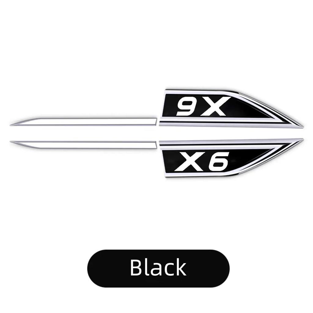 2 teile/satz Für BMW X6 auto Kotflügel Metall Aufkleber Außen Dekorative Abziehbilder Änderung Auto Emblem Zubehör