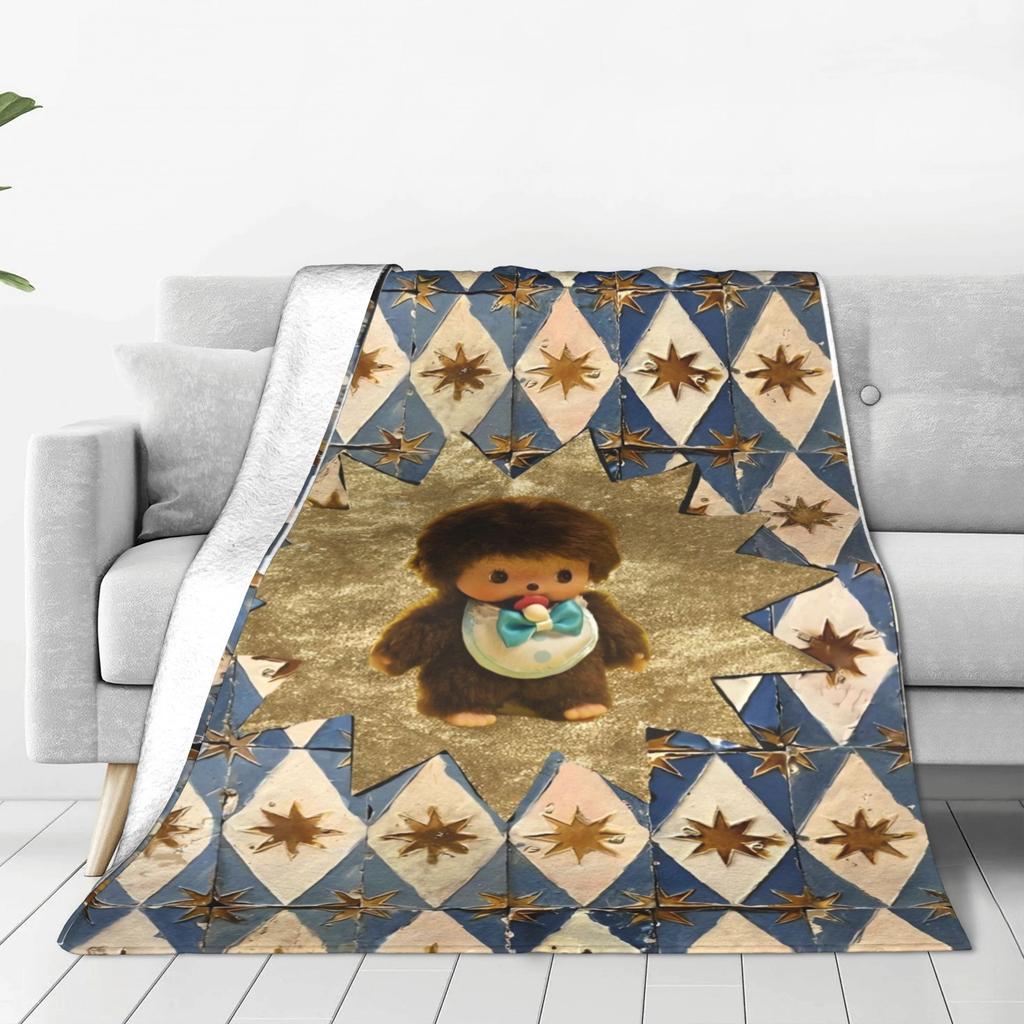 Monchhichis Plüschdecken Mädchen Jungen Flanell Überwurfdecke Für Schlafzimmer Weich Benutzerdefinierte DIY Qualität Tagesdecke Geschenkidee