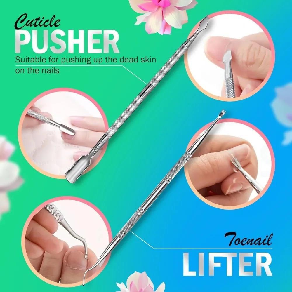 A Sturdy Toenail Clipper Set Suitable for Thick Nails and Internal Nails, with 7PC Stainless Steel Toenail Clippers for Trimming