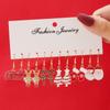Europäische und amerikanische Weihnachts-Steckohrringe 1 Paar Kombinationsset Schneeflocke Elch Weihnachtsbaum Legierung Atmosphäre Ohrringe Ohrringe Schmuck