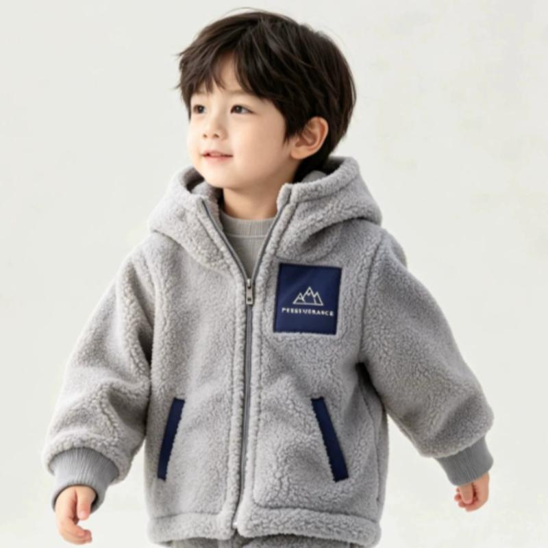 Chaqueta Gruesa para Niños Abrigo de Forro Polar para Niños Ropa Exterior Cálida de Invierno Ropa con Capucha para Niños de 4 a 14 Años
