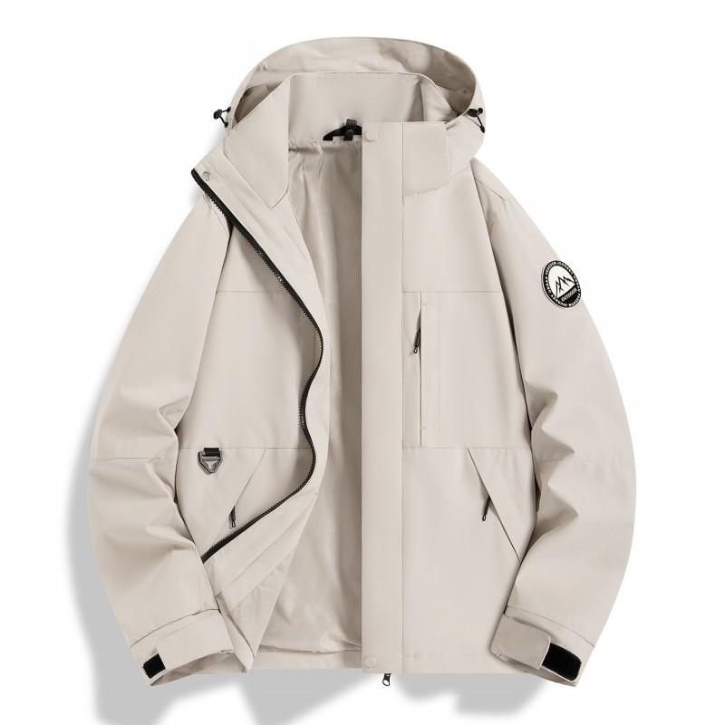 Men Women 3-in-1 Outdoor Waterproof Windproof Jacket With Detachable Down Inner Layer Hiking Camping Winter