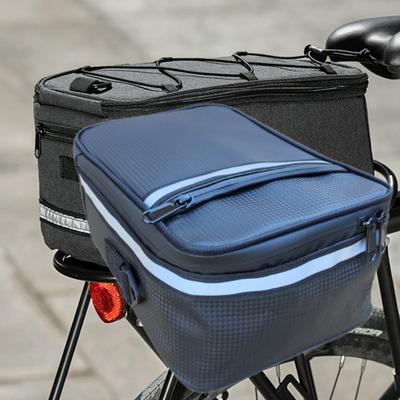 Waterproof Bicycle Rear Rack Bag Mountain Bike Multipurpose Pannier Trunk Large Capacity Storage for Outdoor Touring Commuting