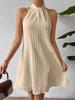 Summer New Women's Kimono Robe Dress with Pleats and Draping Short Skirt