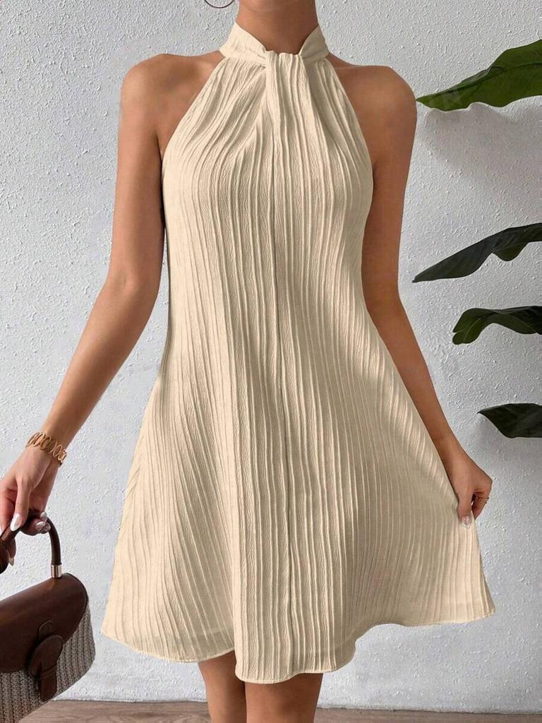 Summer New Women's Kimono Robe Dress with Pleats and Draping Short Skirt