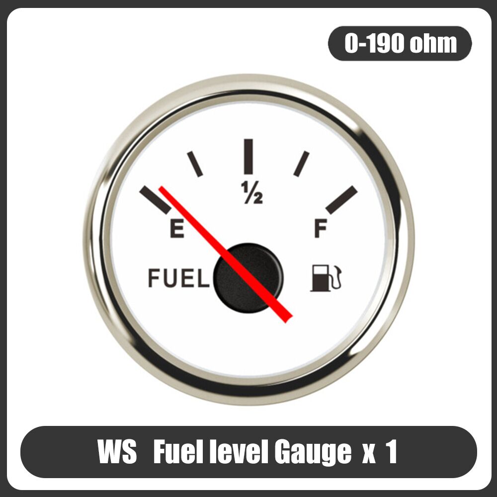 0-190 Ohm Fuel Level Guage Meter 400mm 450mm 500mm 550mm Fuel Level Sensor 52MM Fuel gauge For Marine Boat Car Truck
