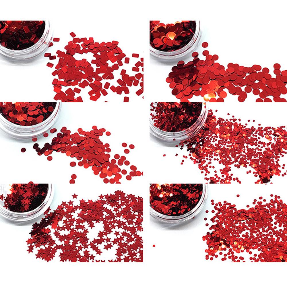 3D Nail Glitter Sequins Nail Glitter Flakes Set Acrylic Nail Sparkle Glitter Stickers Decals for Christmas Nail Art Decoration 12 Pack Mixed Shapes