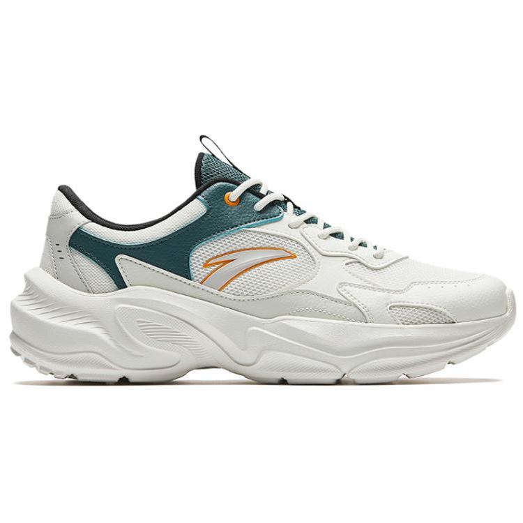 New Anta Little Millennium Abrasion Resistant Breathable Low Top Casual Shoes Men's White Green 912538826-3