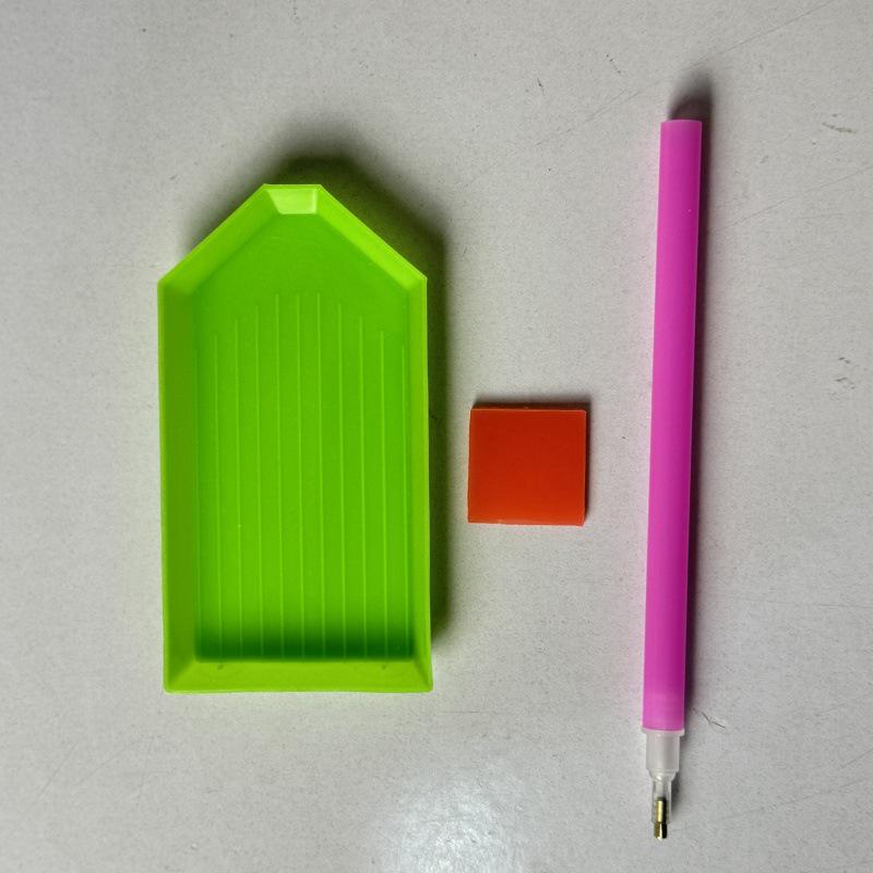 Diamantmalerei DIY Punktbohrplatte & Kreuzstich Werkzeuge Set