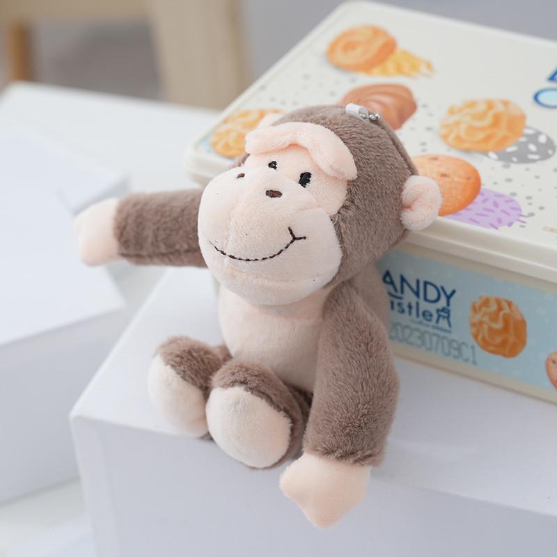 Adorable Plush Monkey Keychain Soft Stuffed Animal Toy For Backpack Or Keys