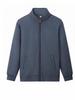 Unisex Korean Style Zip-Up Loose Jacket - Casual Solid Color Outerwear, Plus Size Available