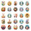 50 Easter Stickers Cute Cartoon Doodle Rabbit Doodle Stickers