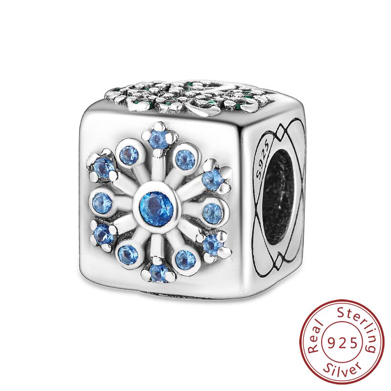 Bratara cu Margele Charm din Cupru Original Fulg de Nea de Iarnă Om de Zăpadă Igloo Pinguin Pandantiv Potrivire Margele Charm Bijuterii Femei Cadou